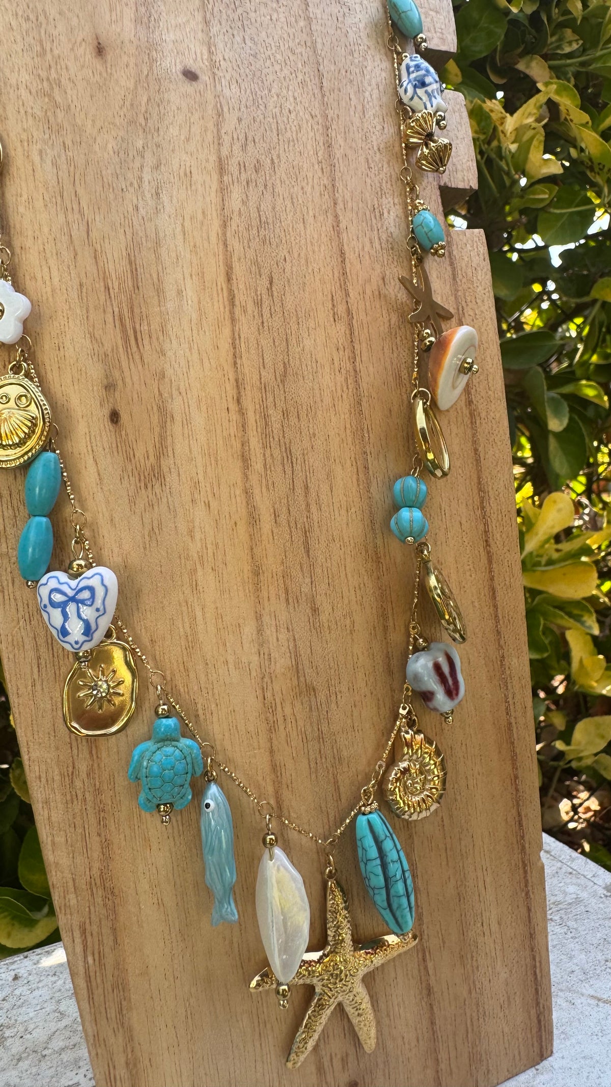 Collar largo Turquesa