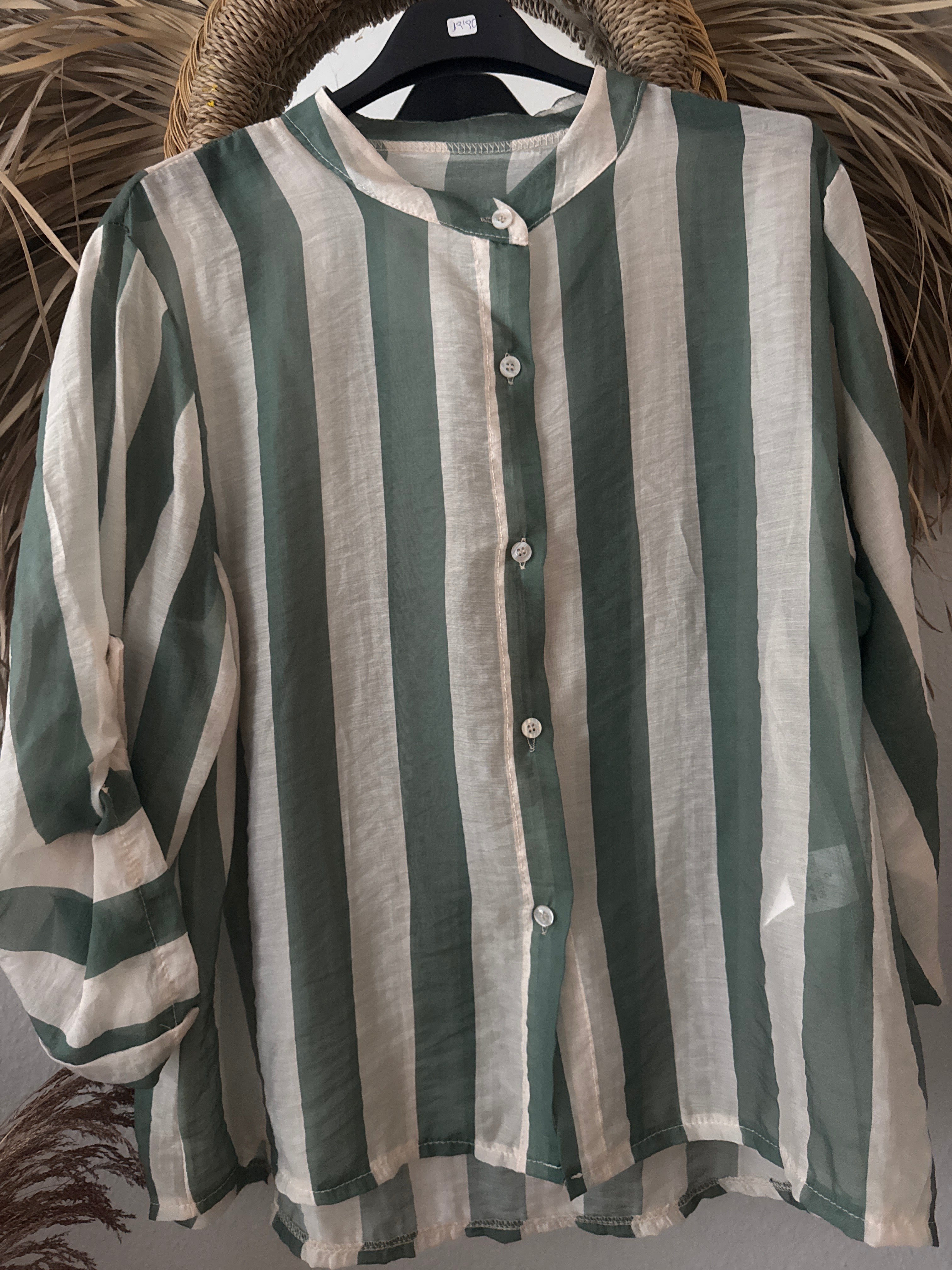 Camisa Rayas Oliva